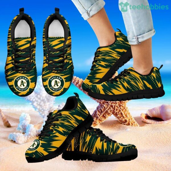 Brush Strong Cracking Comfortable Oakland Athletics Sneakers Product Photo 1