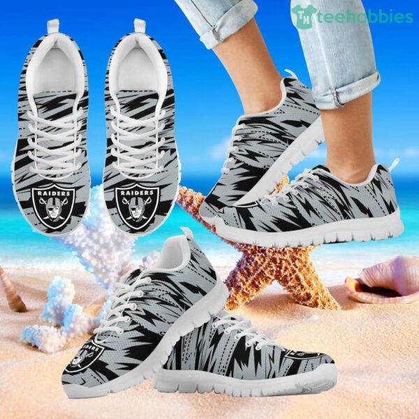 Brush Strong Cracking Comfortable Oakland Raiders Sneakers Product Photo 2