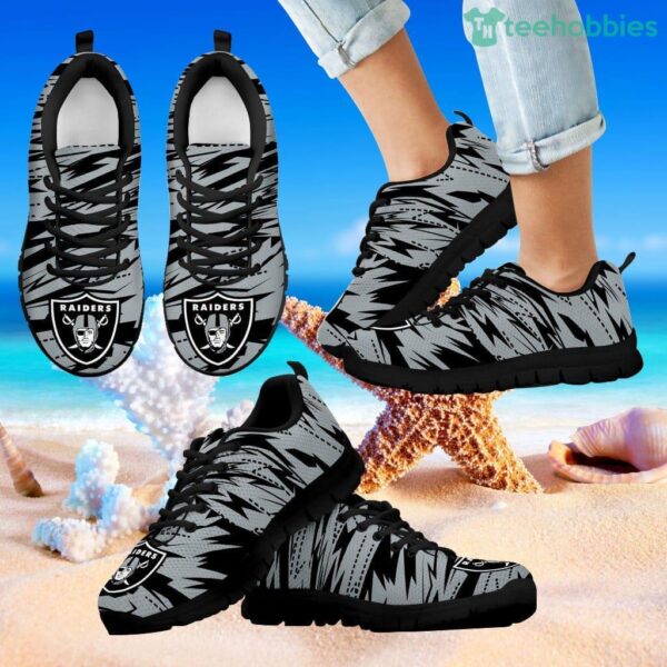 Brush Strong Cracking Comfortable Oakland Raiders Sneakers Product Photo 1