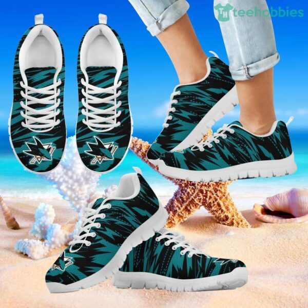 Brush Strong Cracking Comfortable San Jose Sharks Sneakers Product Photo 2
