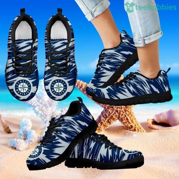 Brush Strong Cracking Comfortable Seattle Mariners Sneakers Product Photo 1