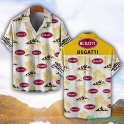 Bugati Yellow Coconut Pattern Combo 3D Hawaiian Shirt And Shorts Product Photo 1