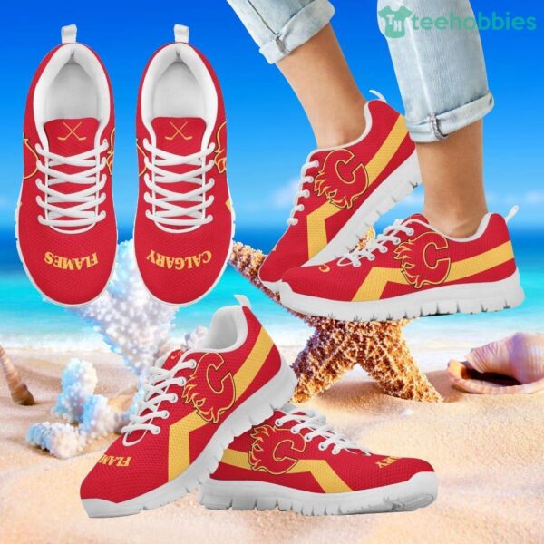 Calgary Flames Line Logo Sneakers Product Photo 2