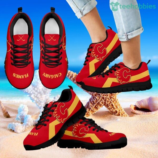 Calgary Flames Line Logo Sneakers Product Photo 1