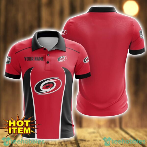 Carolina Hurricanes 3D Polo Shirt Personalized Name Gift Ideas For Fans Product Photo 1