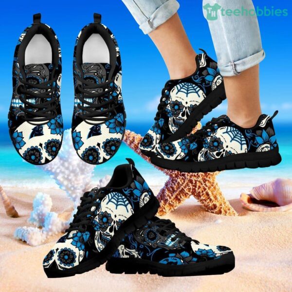 Carolina Panthers Colorful Sugar Skull Sneakers Product Photo 1