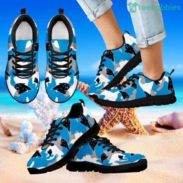 Carolina Panthers Cotton Camouflage Fabric Military Solider Style Sneakers Product Photo 1