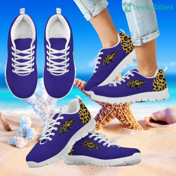 Cheetah Pattern Fabulous Baltimore Ravens Sneakers Product Photo 2