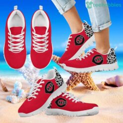 Cheetah Pattern Fabulous Cincinnati Reds Sneakers Product Photo 2