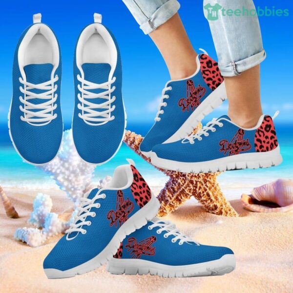 Cheetah Pattern Fabulous Los Angeles Dodgers Sneakers Product Photo 2