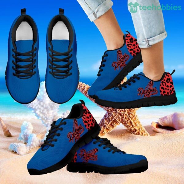 Cheetah Pattern Fabulous Los Angeles Dodgers Sneakers Product Photo 1