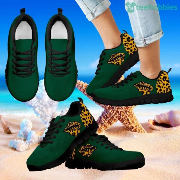 Cheetah Pattern Fabulous Minnesota Wild Sneakers Product Photo 1