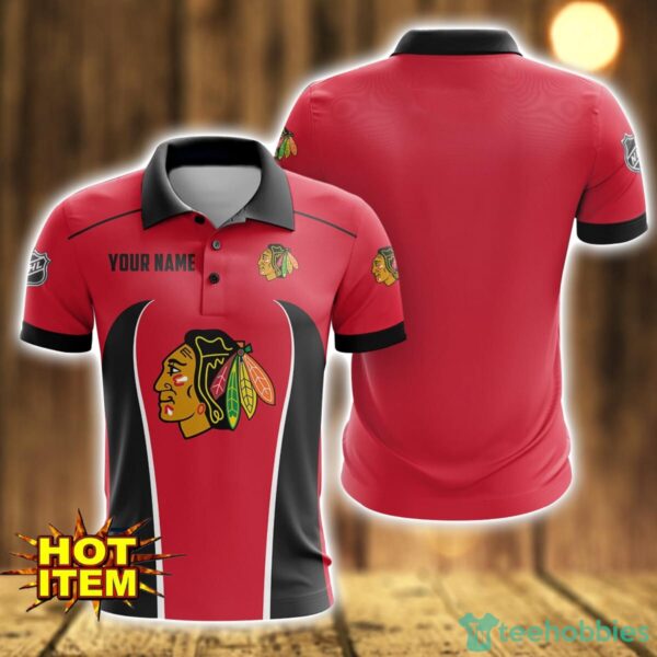 Chicago Blackhawks 3D Polo Shirt Personalized Name Gift Ideas For Fans Product Photo 1