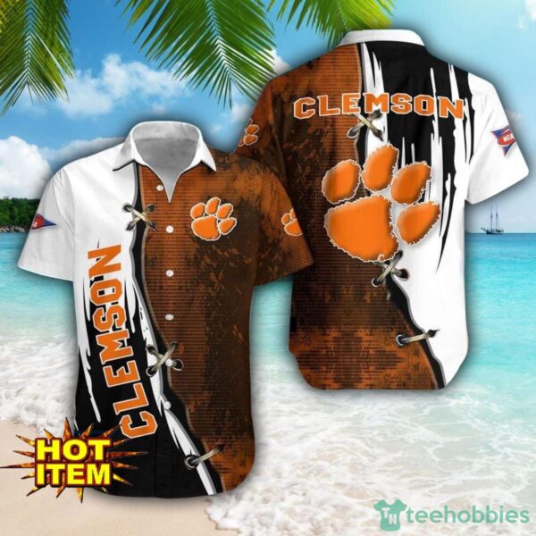 Clemson Tigers Logo Team Printed 3D Hawaiian Shirt Beach Summer Gift Product Photo 1