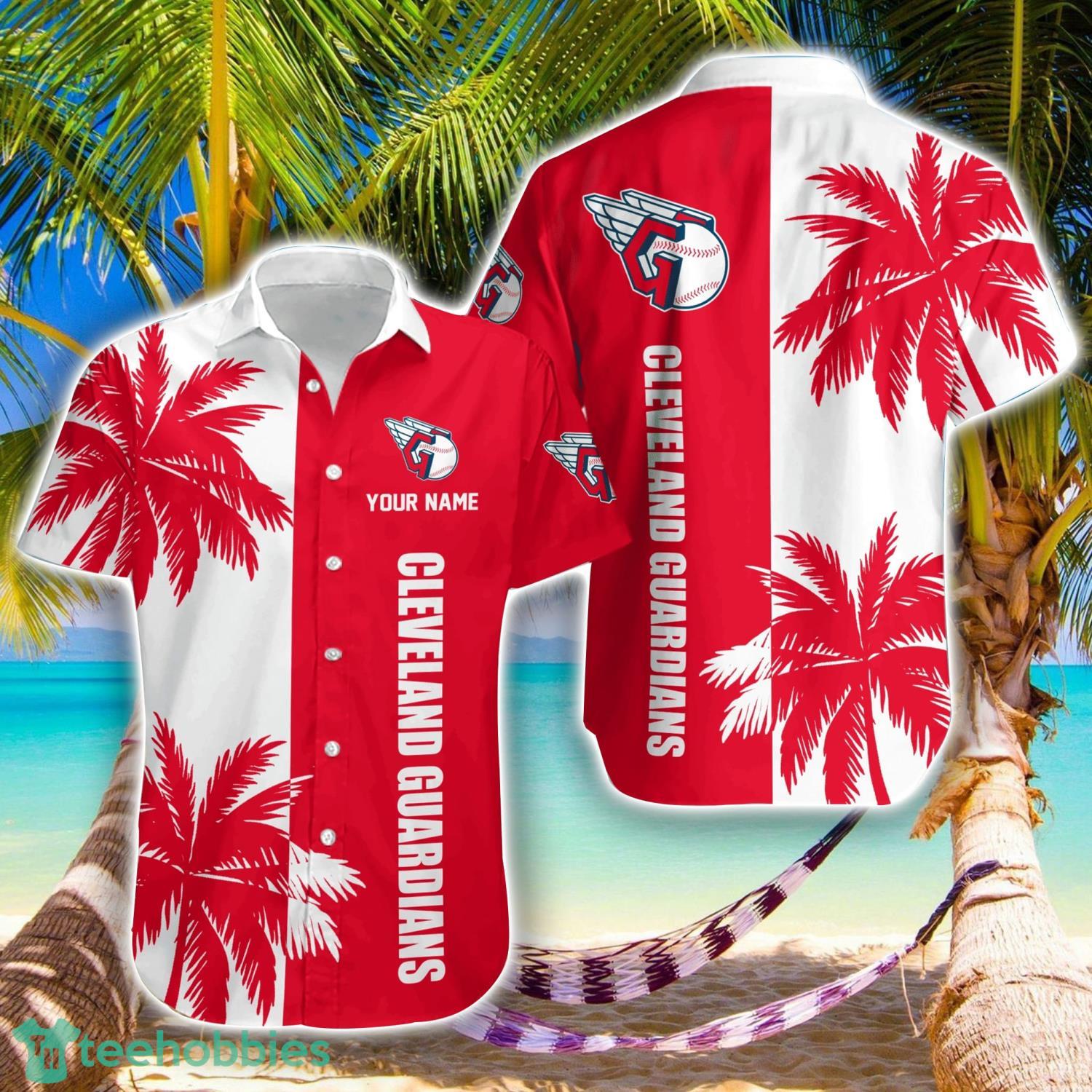 Cleveland Guardians MLB Beach Coconut Hawaiian Shirt Trending Summer Gift Custom Name Product Photo 1