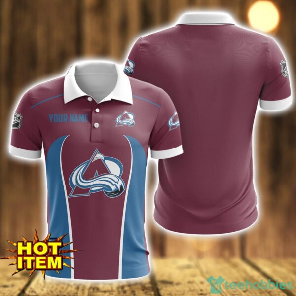 Colorado Avalanche 3D Polo Shirt Personalized Name Gift Ideas For Fans Product Photo 1