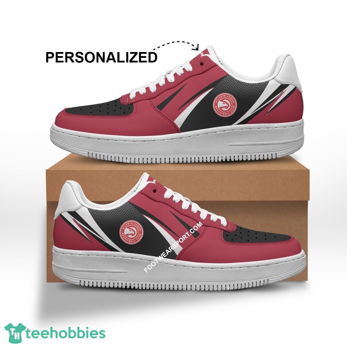 Custom Name Atlanta Hawks Air Force 1 Shoes Trending Design For Big Fans - NBA Atlanta Hawks Air Force 1 Shoes Personalized Style 1