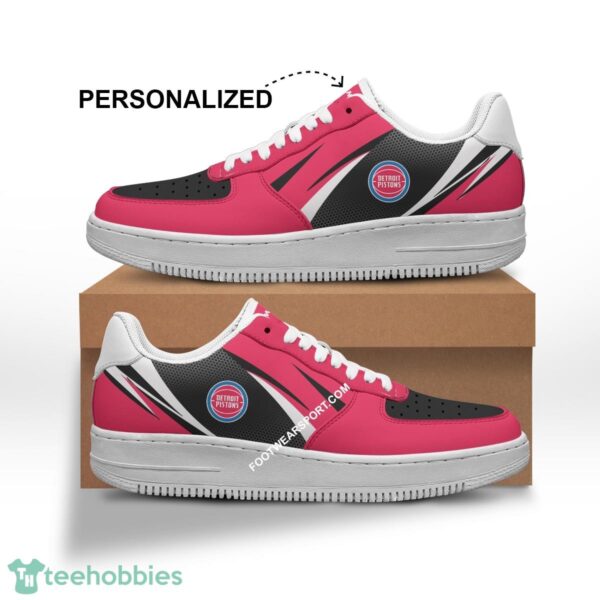 Custom Name Detroit Pistons Air Force 1 Shoes Trending Design For Fans AF1 Sneakers Gift - NBA Detroit Pistons Air Force 1 Shoes Personalized Style 1
