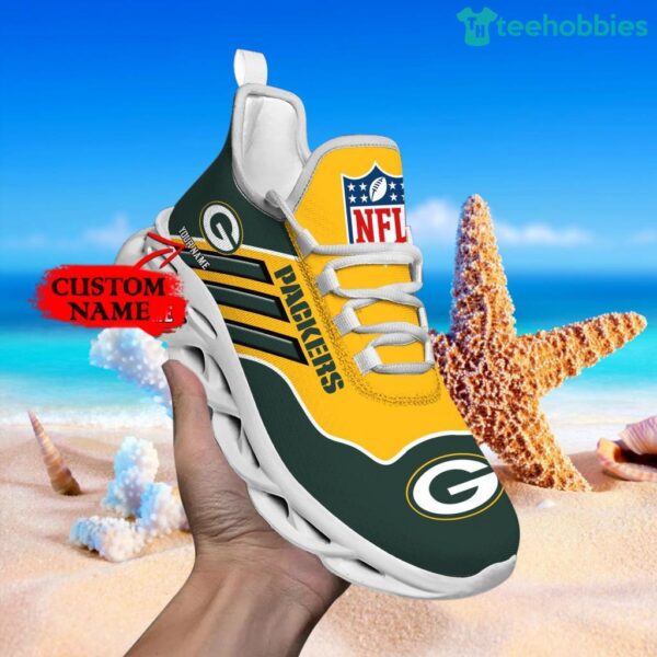 Custom Name Green Bay Packers NFL Logo Max Soul Shoes Gift For Fans Trending 2024 Product Photo 1