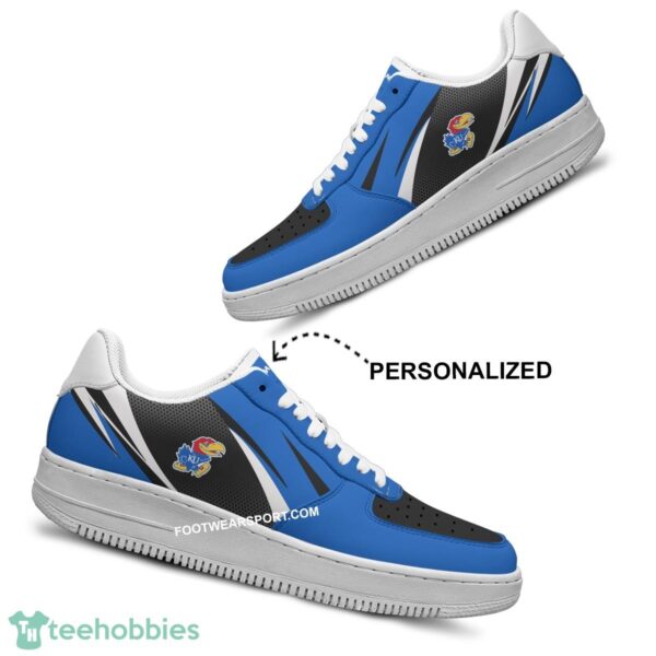 Custom Name Kansas Jayhawks Air Force 1 Shoes Trending Design For Men Women - NCAA Kansas Jayhawks Air Force 1 Shoes Personalized Style 2