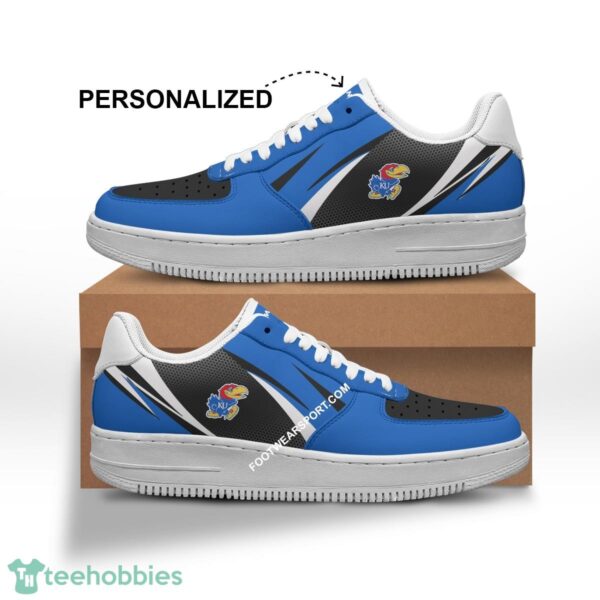 Custom Name Kansas Jayhawks Air Force 1 Shoes Trending Design For Men Women - NCAA Kansas Jayhawks Air Force 1 Shoes Personalized Style 1