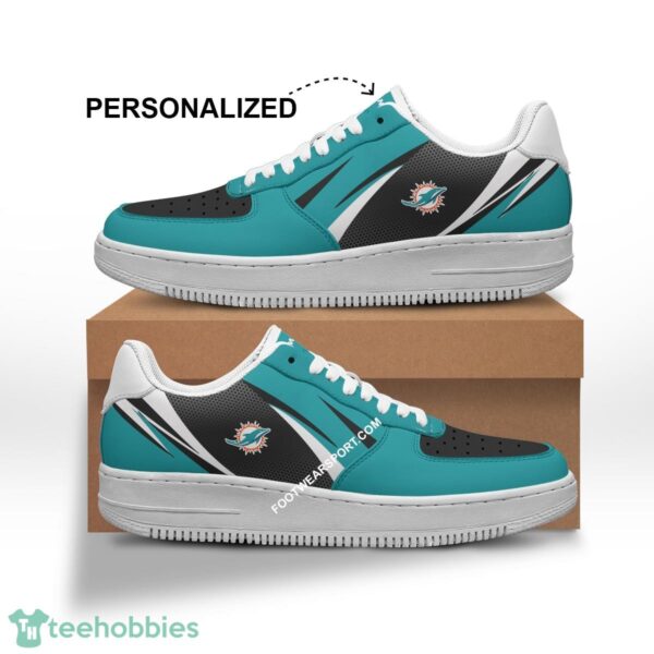 Custom Name Miami Dolphins Air Force 1 Shoes Trending Design For Fans Gift - NFL Miami Dolphins Air Force 1 Shoes Personalized Style 1