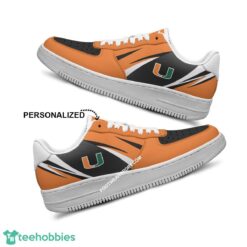 Custom Name Miami (FL) Hurricanes Air Force 1 Shoes Trending Design Gift AF1 Sneakers Fans - NCAA Miami (FL) Hurricanes Air Force 1 Shoes Personalized Style 2
