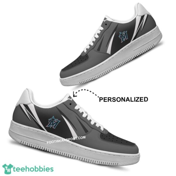 Custom Name Miami Marlins Air Force 1 Shoes Trending Design Gift For Men Women Fans - MLB Miami Marlins Air Force 1 Shoes Personalized Style 2