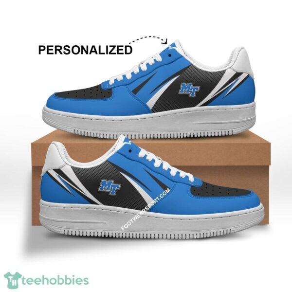 Custom Name Middle Tenn Blue Raiders Air Force 1 Shoes Trending Design For Big Fans - NCAA Middle Tenn Blue Raiders Air Force 1 Shoes Personalized Style 1