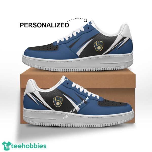 Custom Name Milwaukee Brewers Air Force 1 Shoes Trending Design All Over Print - MLB Milwaukee Brewers Air Force 1 Shoes Personalized Style 1