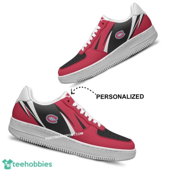 Custom Name Montreal Canadiens Air Force 1 Shoes Trending Design Gift AF1 Sneakers Fans - NHL Montreal Canadiens Air Force 1 Shoes Personalized Style 2