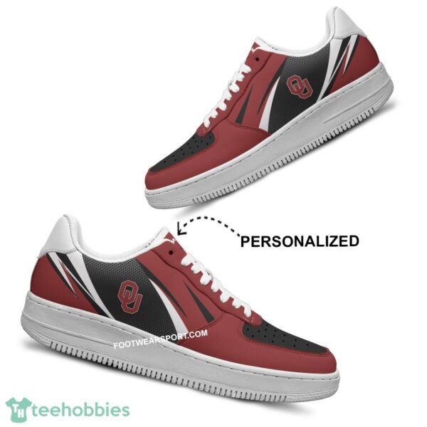 Custom Name Oklahoma Sooners Air Force 1 Shoes Trending Design For Fans AF1 Sneakers Gift - NCAA Oklahoma Sooners Air Force 1 Shoes Personalized Style 2