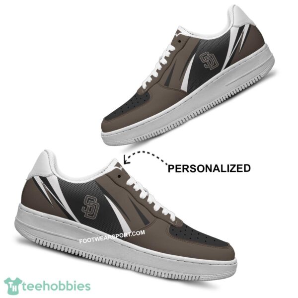 Custom Name San Diego Padres Air Force 1 Shoes Trending Design For Men Women - MLB San Diego Padres Air Force 1 Shoes Personalized Style 2