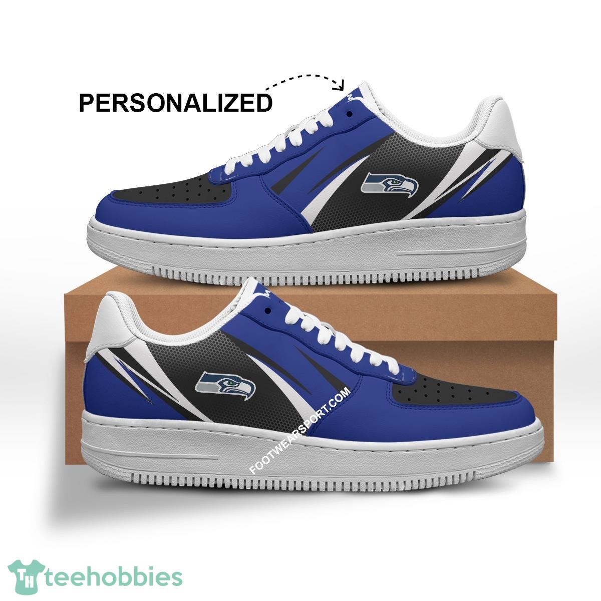 Custom Name Seattle Seahawks Air Force 1 Shoes Trending Design AOP For Men Women - NFL Seattle Seahawks Air Force 1 Shoes Personalized Style 1