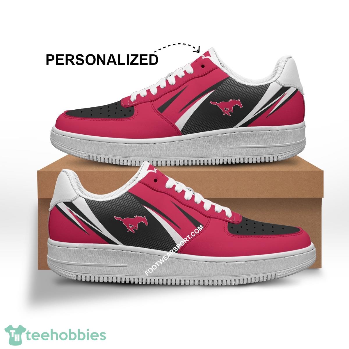 Custom Name SMU Mustangs Air Force 1 Shoes Trending Design For Men Women - NCAA SMU Mustangs Air Force 1 Shoes Personalized Style 1