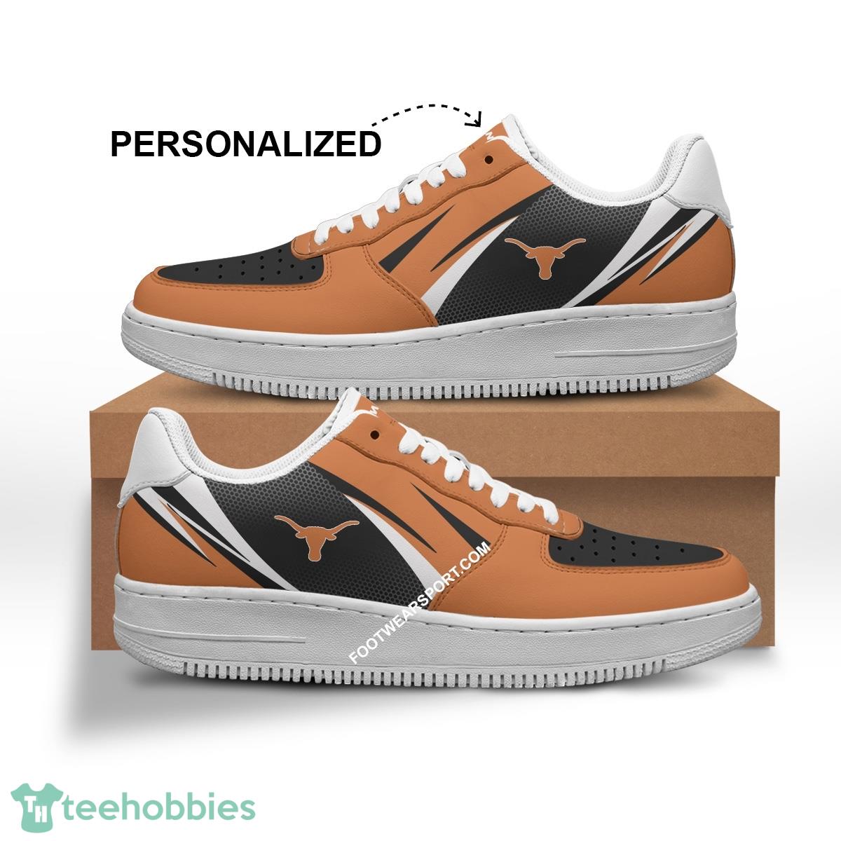 Custom Name Texas Longhorns Air Force 1 Shoes Trending Design For Fans AF1 Sneakers Gift - NCAA Texas Longhorns Air Force 1 Shoes Personalized Style 1