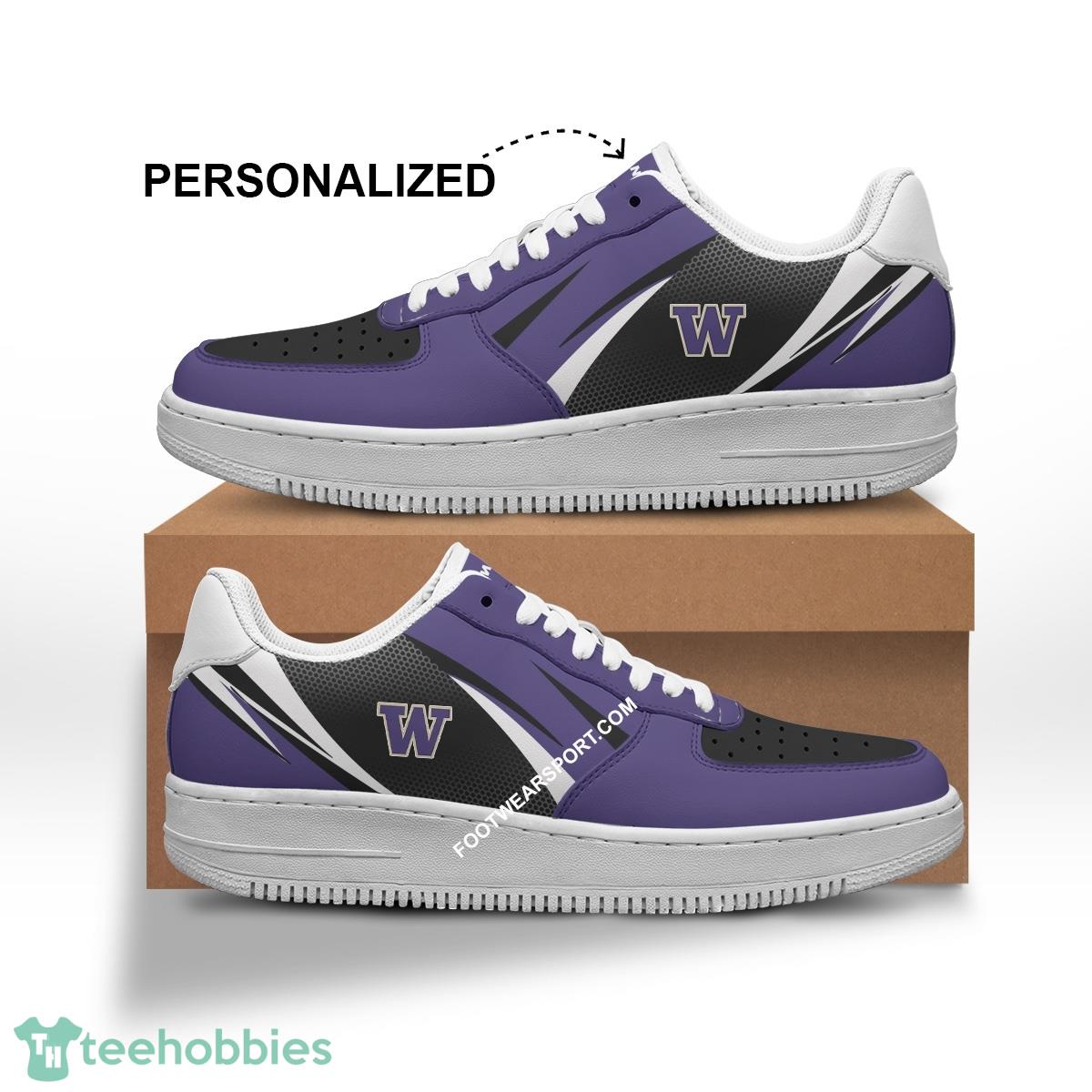 Custom Name Washington Huskies Air Force 1 Shoes Trending Design For Fans Gift - NCAA Washington Huskies Air Force 1 Shoes Personalized Style 1