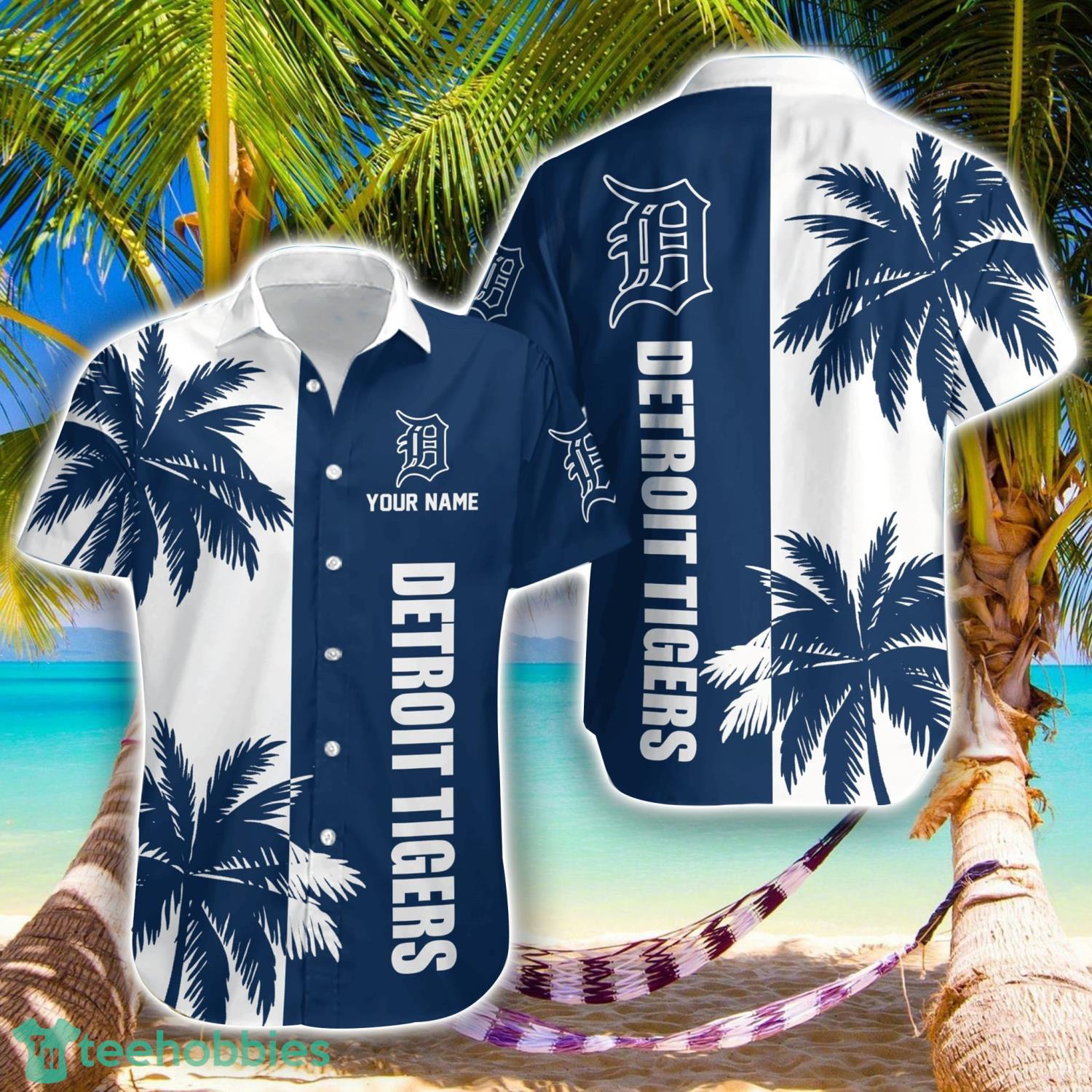 Detroit Tigers MLB Beach Coconut Hawaiian Shirt Trending Summer Gift Custom Name Product Photo 1