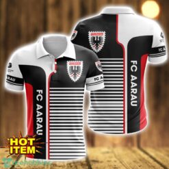 FC Aarau Striped 3D Polo Shirt For Men Product Photo 1