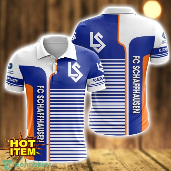FC Lausanne-Sport Striped 3D Polo Shirt For Men Product Photo 1