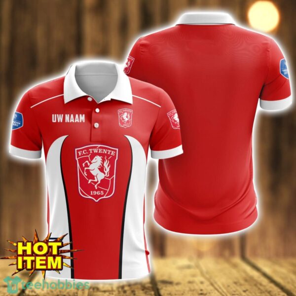 FC Twente 3D Polo Shirt Personalized Name Gift Ideas For Fans Product Photo 1