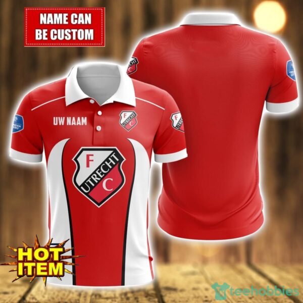 FC Utrecht 3D Polo Shirt Personalized Name Gift Ideas For Fans Product Photo 1