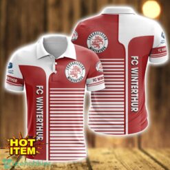 FC Winterthur Striped 3D Polo Shirt For Men Product Photo 1