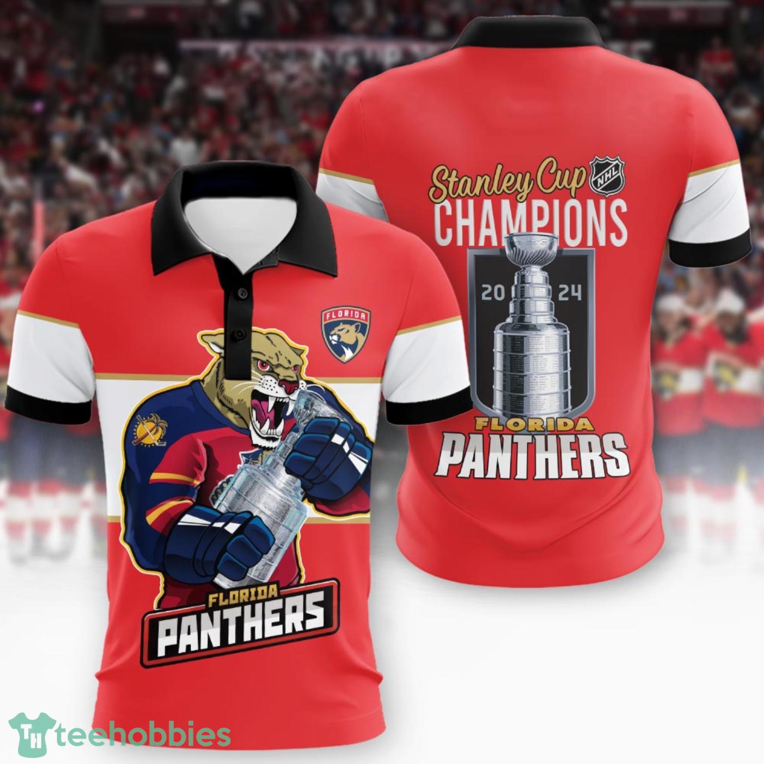 Florida Panthers Stanley Cup Final Champions 3D Polo Shirt image Florida Panthers Stanley Cup Final Champions 3D Polo Shirt Product Photo 1