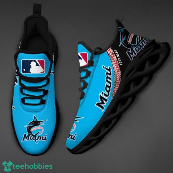 For Fans MLB Miami Marlins Personalized Name Max Soul Sneakers Product Photo 3