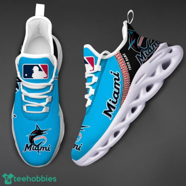 For Fans MLB Miami Marlins Personalized Name Max Soul Sneakers Product Photo 4