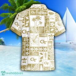 Georgia Tech Yellow Jackets 3D Hawaiian Shirt Special Beach Pattern Hawaii Shirt image Georgia Tech Yellow Jackets 3D Hawaiian Shirt Special Beach Pattern Hawaii Shirt Product Photo 3