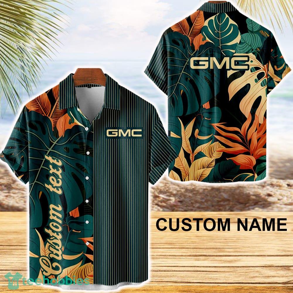 Gmc Vintage Hawaiian Shirt Car Leaf Green For Summer Fans Custom Name - Gmc Vintage Hawaiian Shirt Car Leaf Green For Summer Fans Custom Name