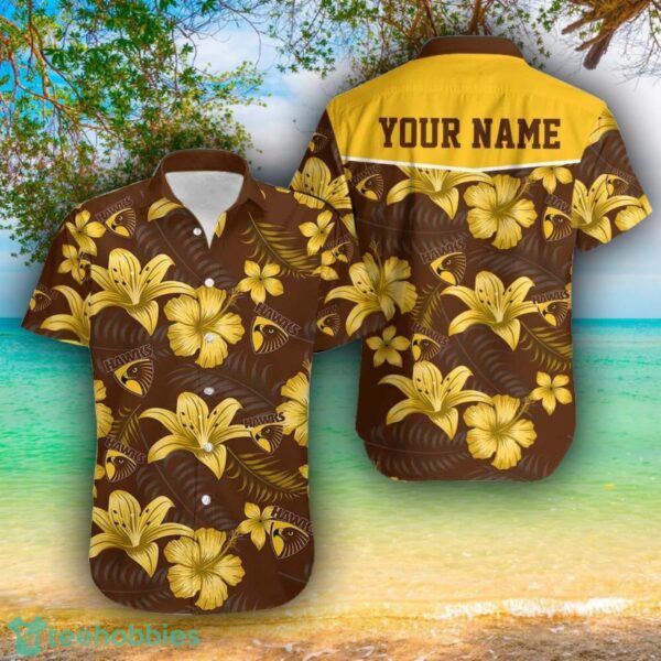 Hawthorn Hawks 3D Hawaii Shirt For Men And Women Custom Name Product Photo 1