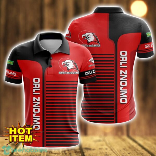 HC Aptec Orli Znojmo Striped 3D Polo Shirt For Men Product Photo 1